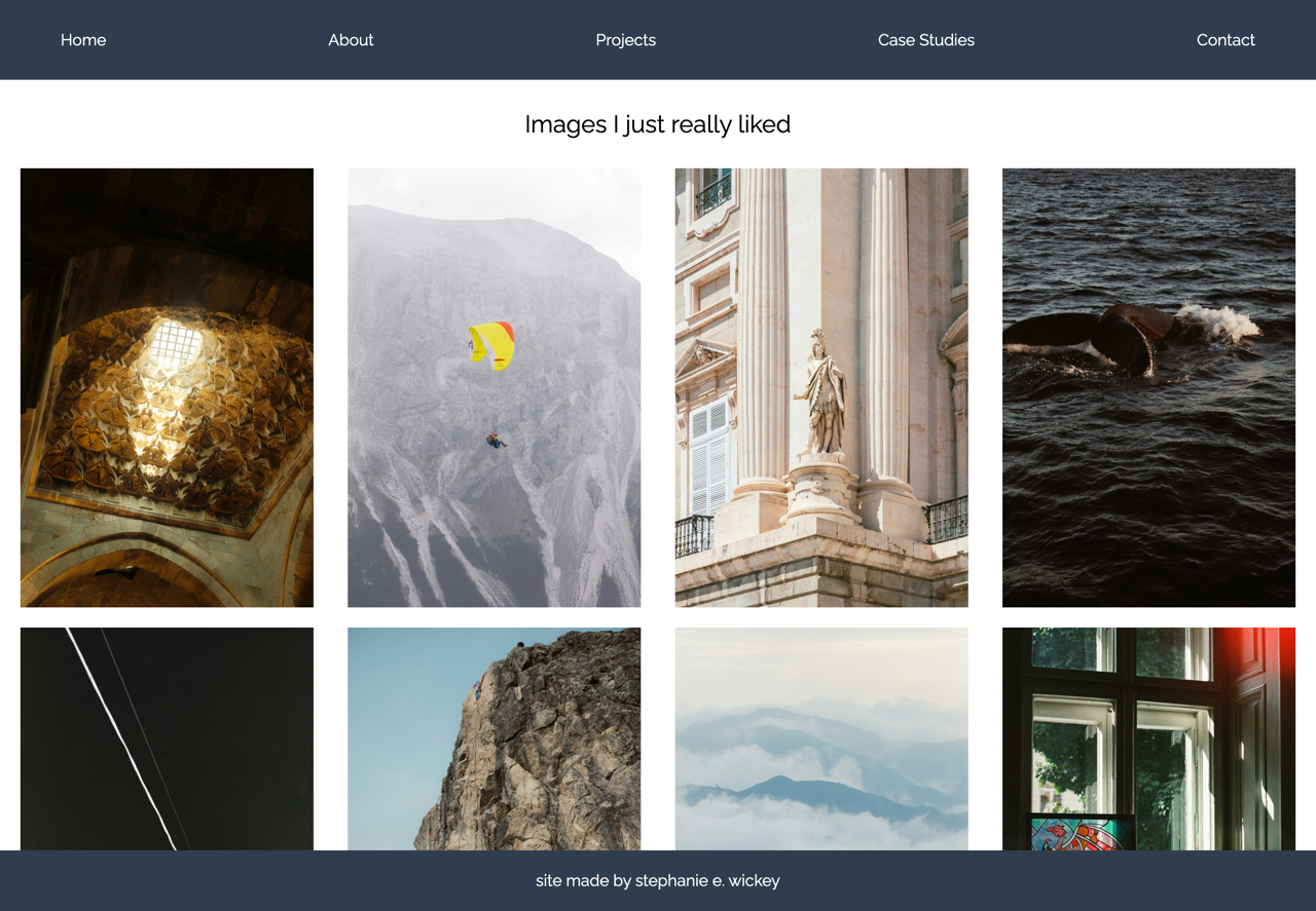 Web page full of images