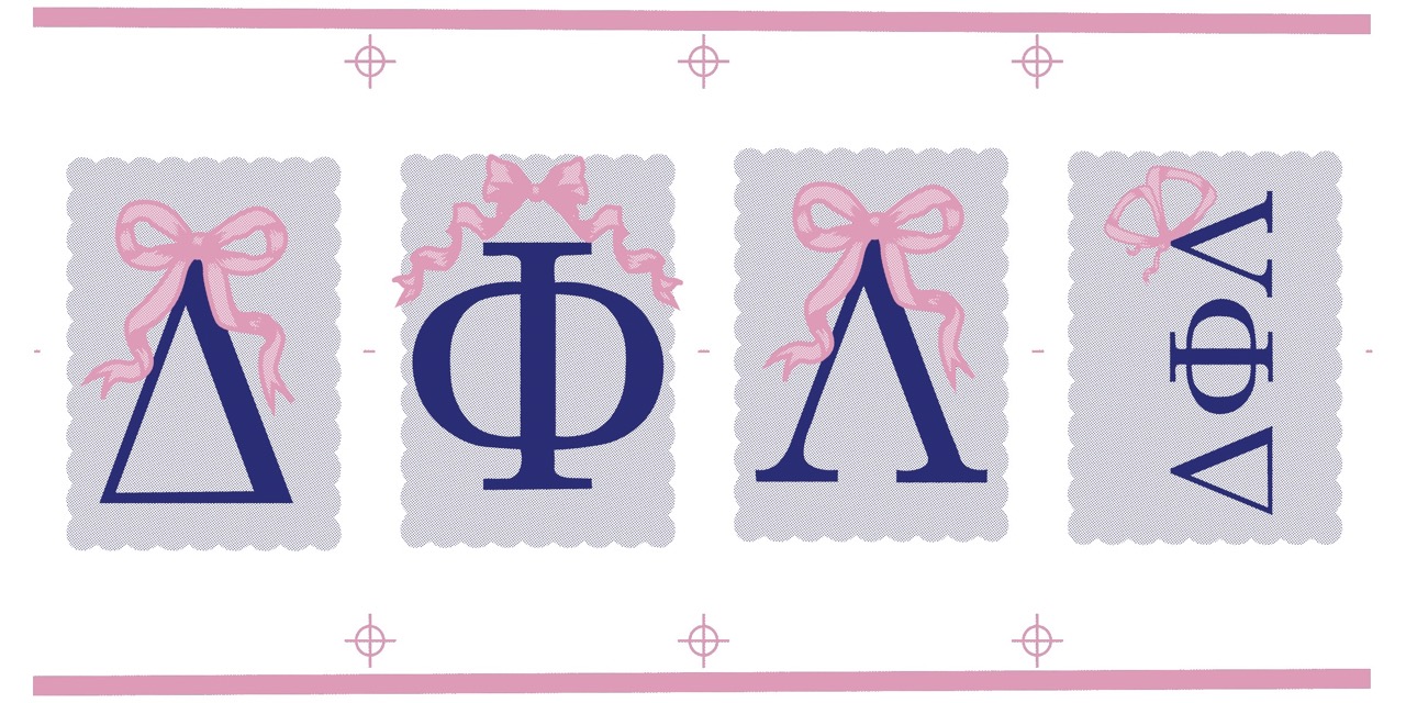 Flexography dieline in color.