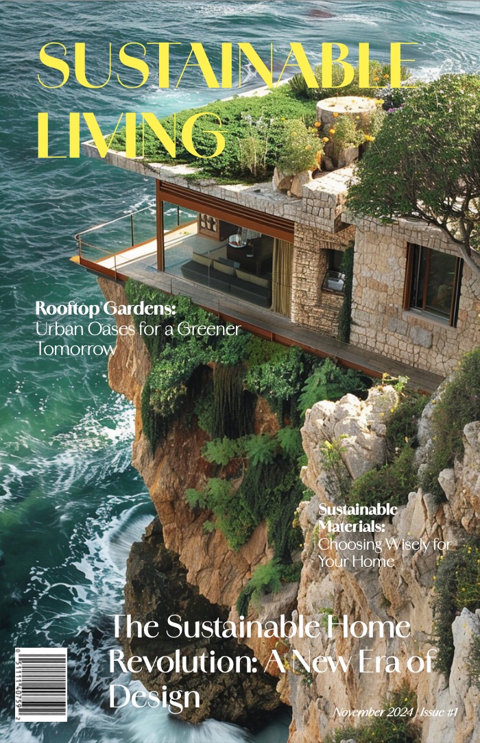 Sustainable living magazine cover