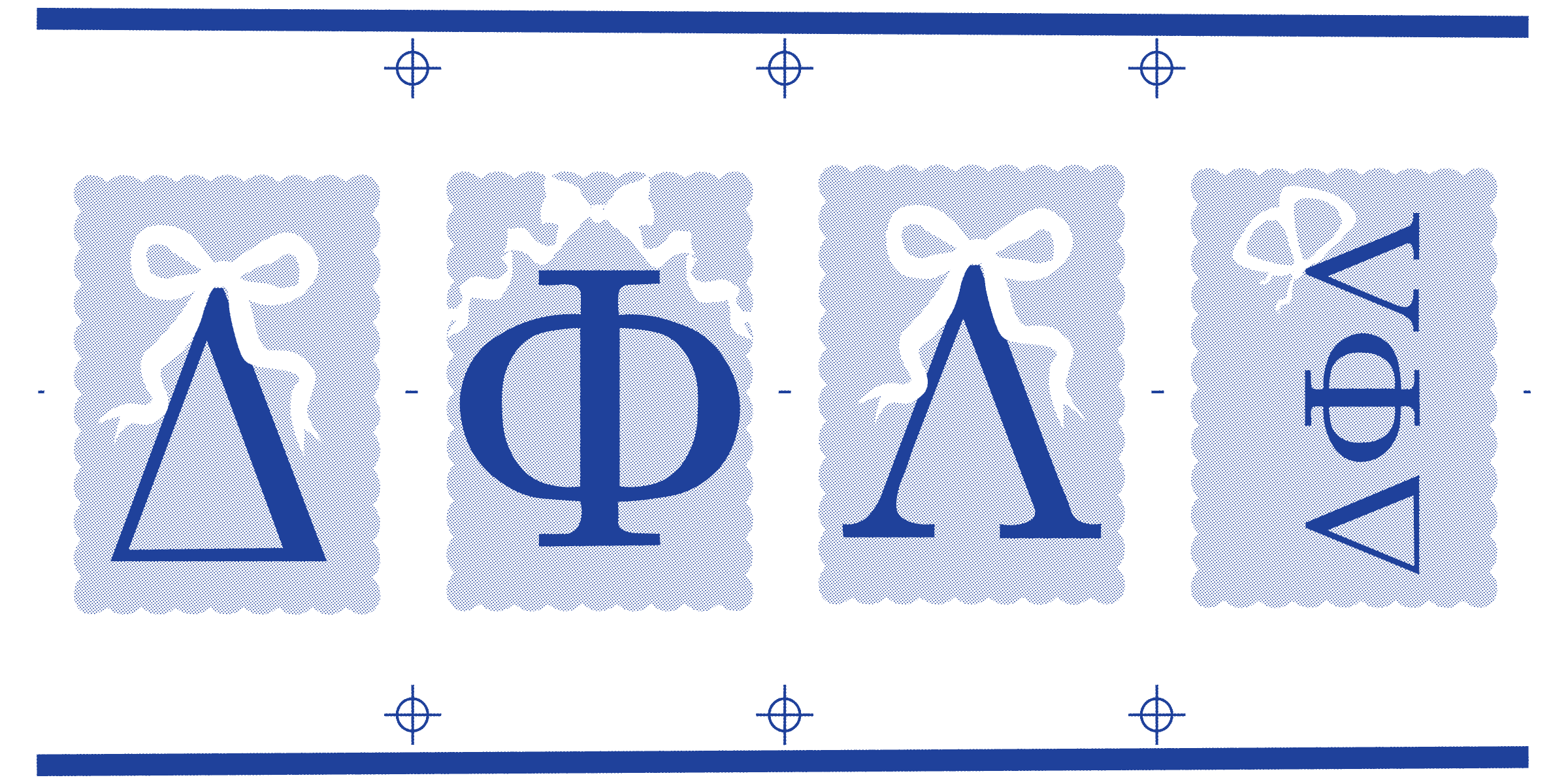 Separated tiff file of letters in blue.